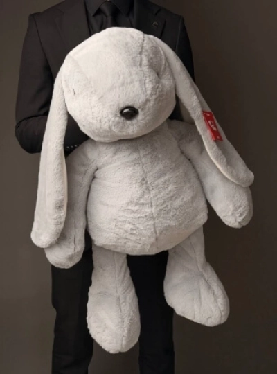 Iepure mare gri- 80 cm