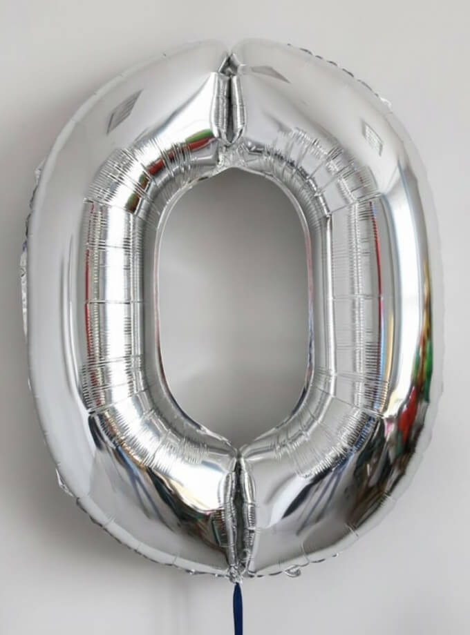 «Цифра 0», серебристый