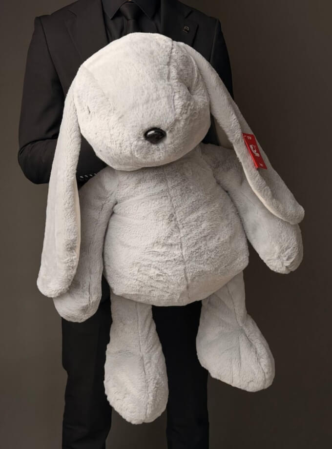 Iepure mare gri- 80 cm