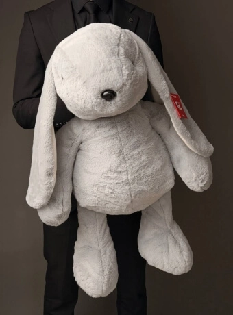 Iepure mare gri- 80 cm