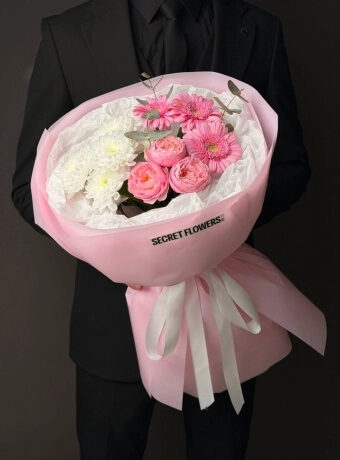 Buchet Roz Pudrat